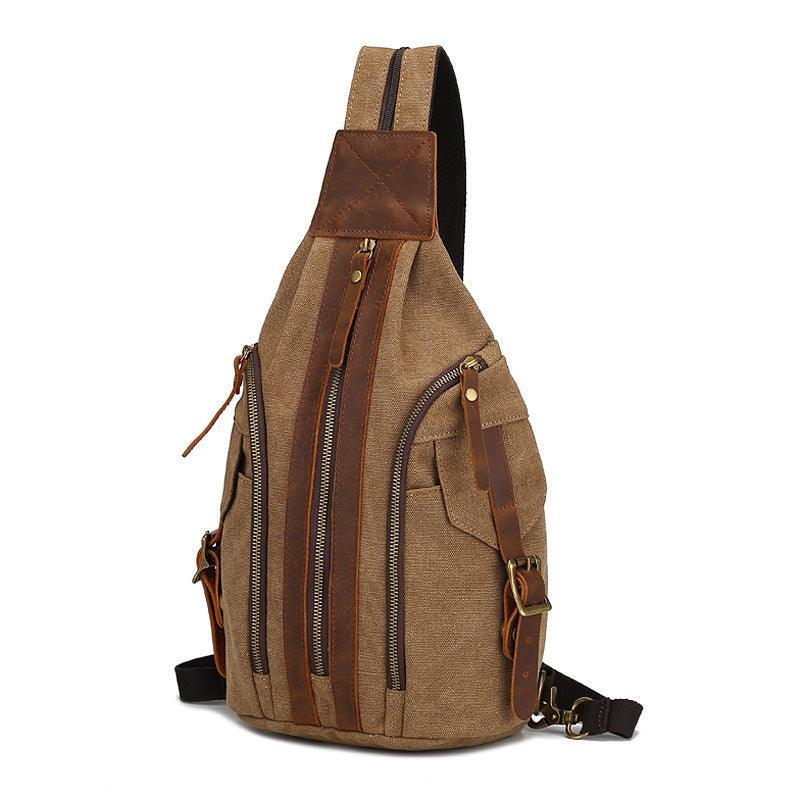 Male Multifunctional Retro Canvas Crossbody Bag - VirtuousWares:Global