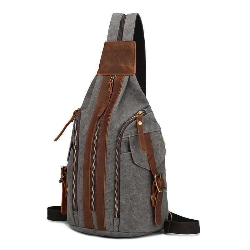 Male Multifunctional Retro Canvas Crossbody Bag - VirtuousWares:Global