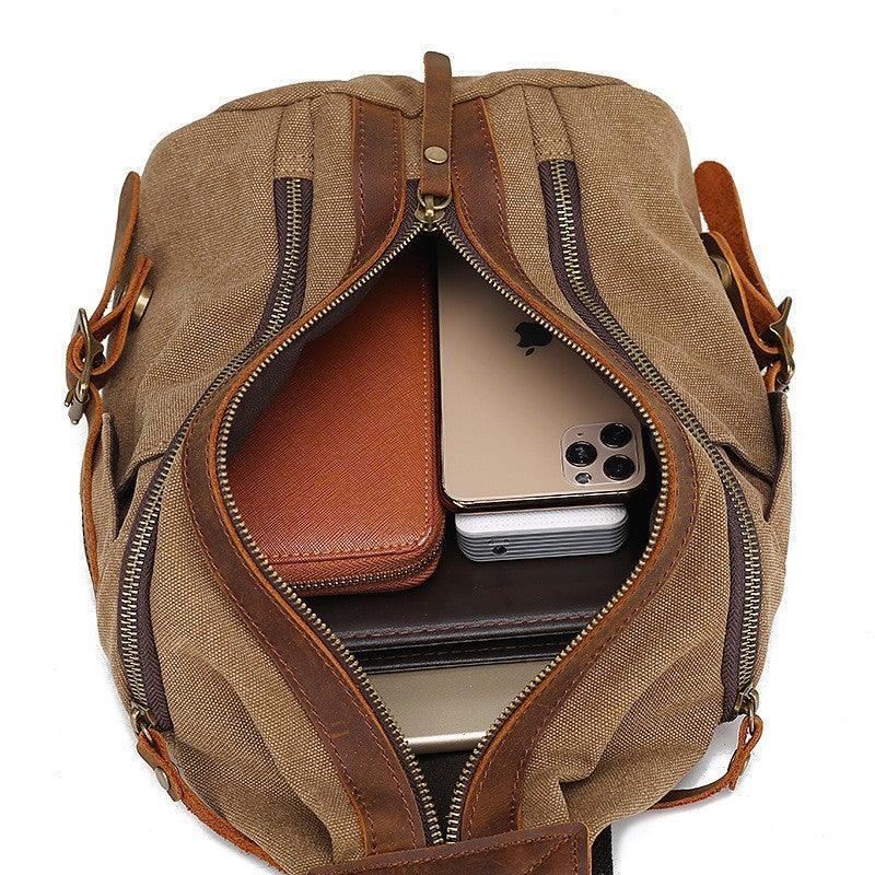 Male Multifunctional Retro Canvas Crossbody Bag - VirtuousWares:Global