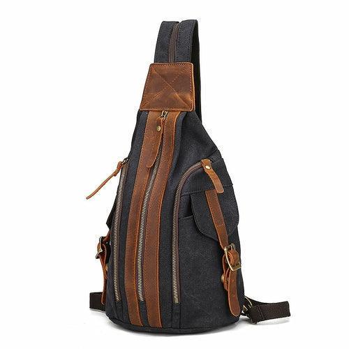 Male Multifunctional Retro Canvas Crossbody Bag - VirtuousWares:Global