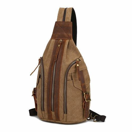 Male Multifunctional Retro Canvas Crossbody Bag - VirtuousWares:Global