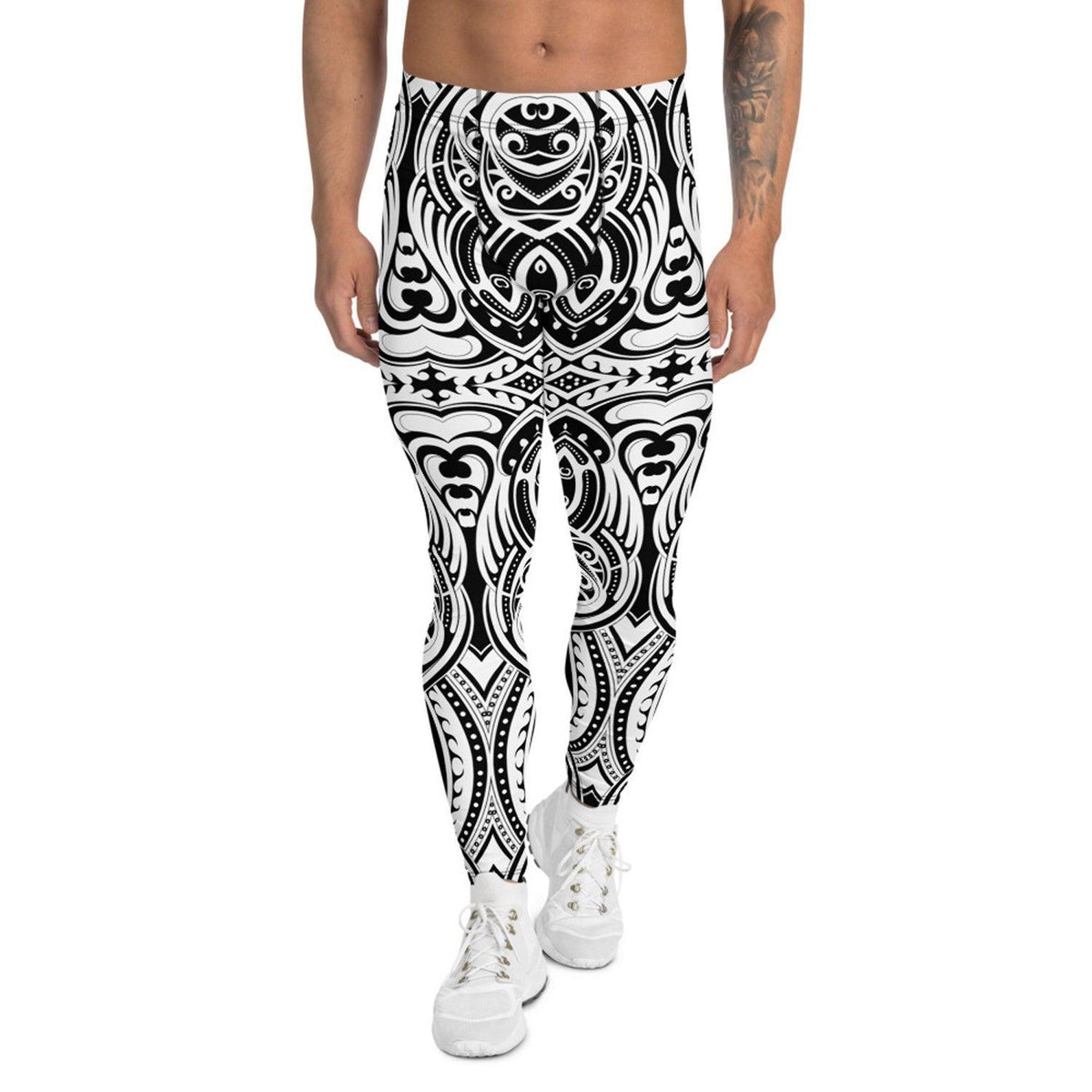 Maori Tattoo Inspired Leggings for Men - VirtuousWares:Global