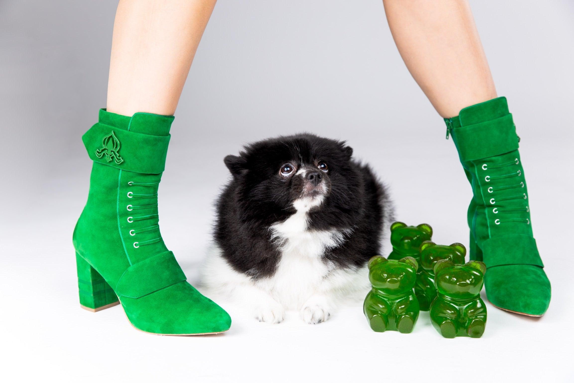 Marta • Green Suede - VirtuousWares:Global