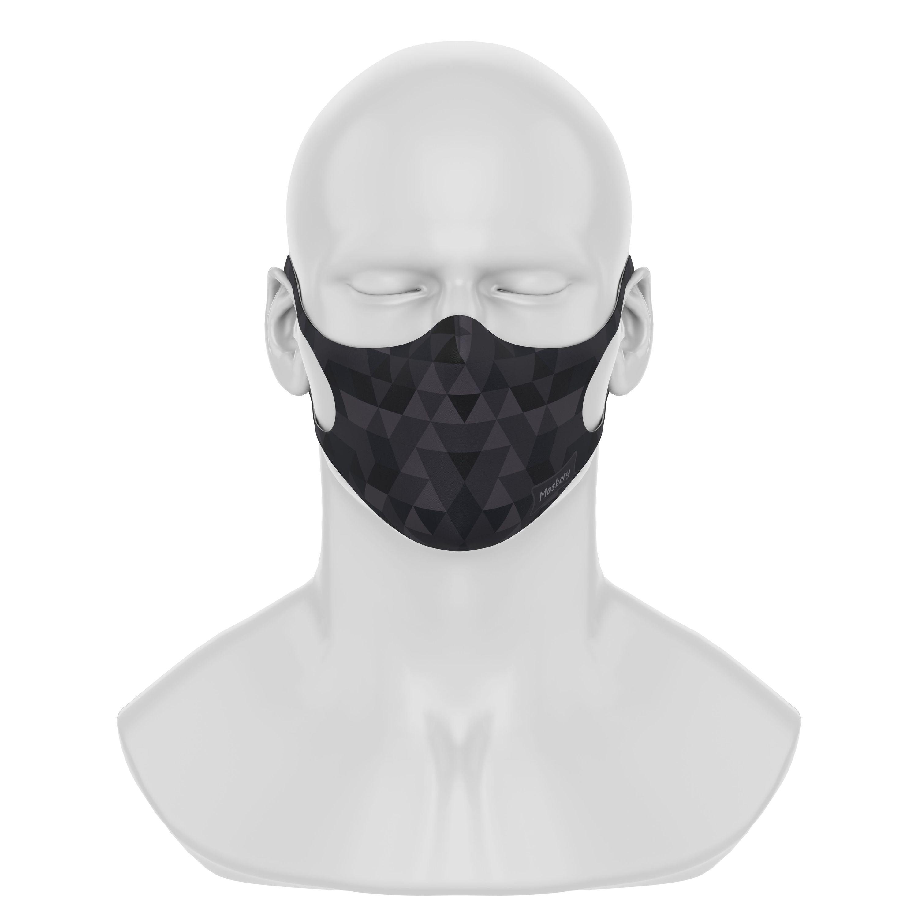 Maskery Design Face Mask Triangle of Black Shades - VirtuousWares:Global