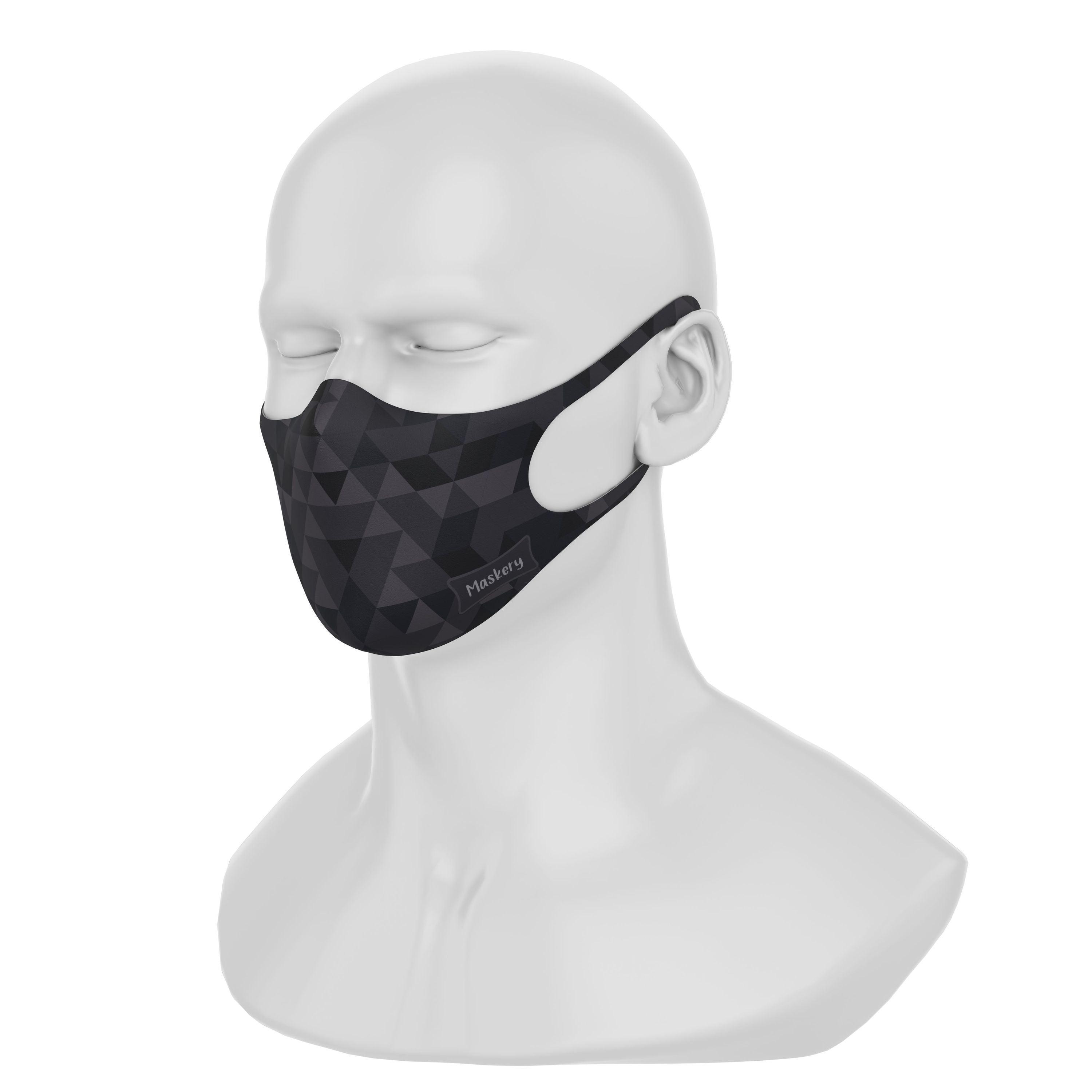 Maskery Design Face Mask Triangle of Black Shades - VirtuousWares:Global