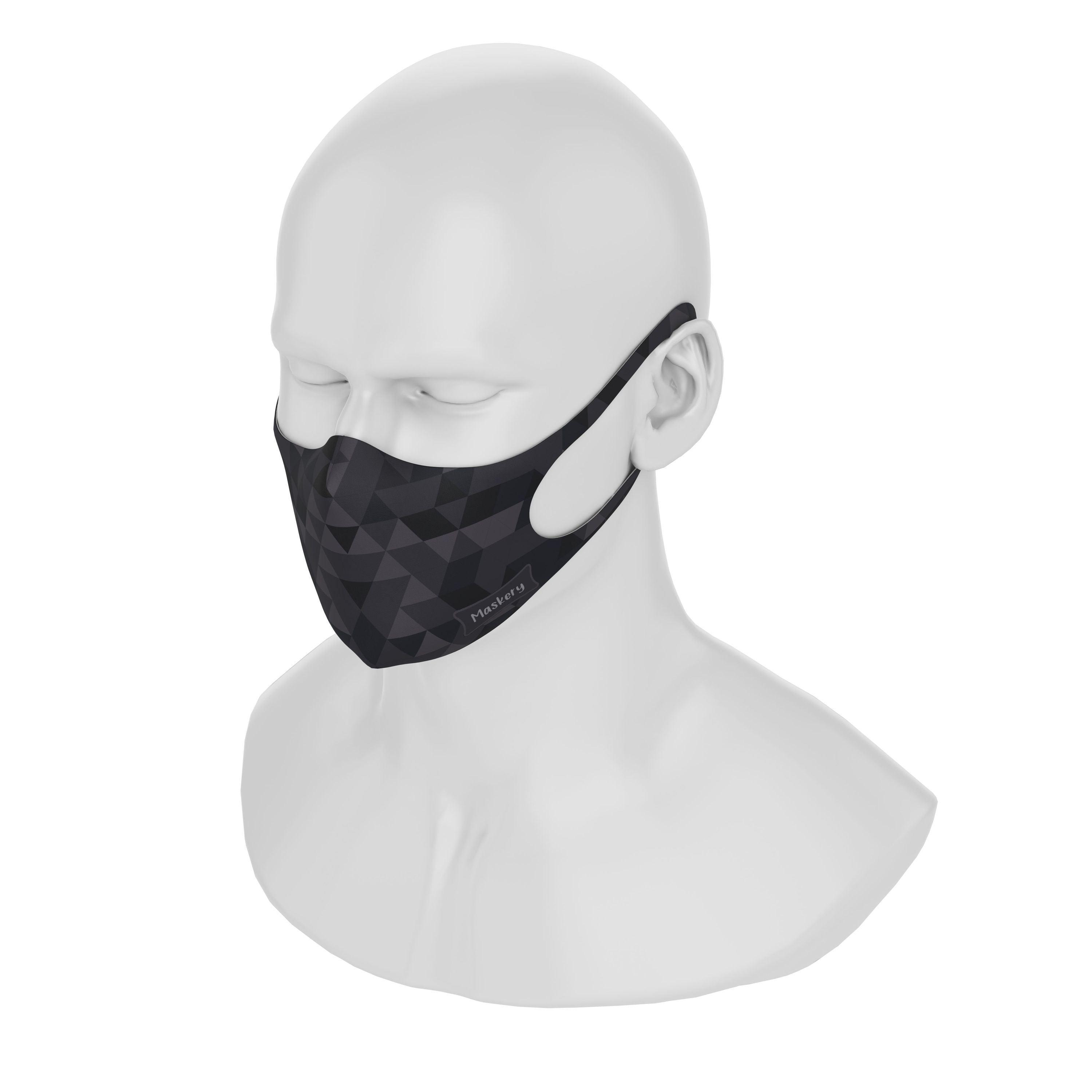 Maskery Design Face Mask Triangle of Black Shades - VirtuousWares:Global