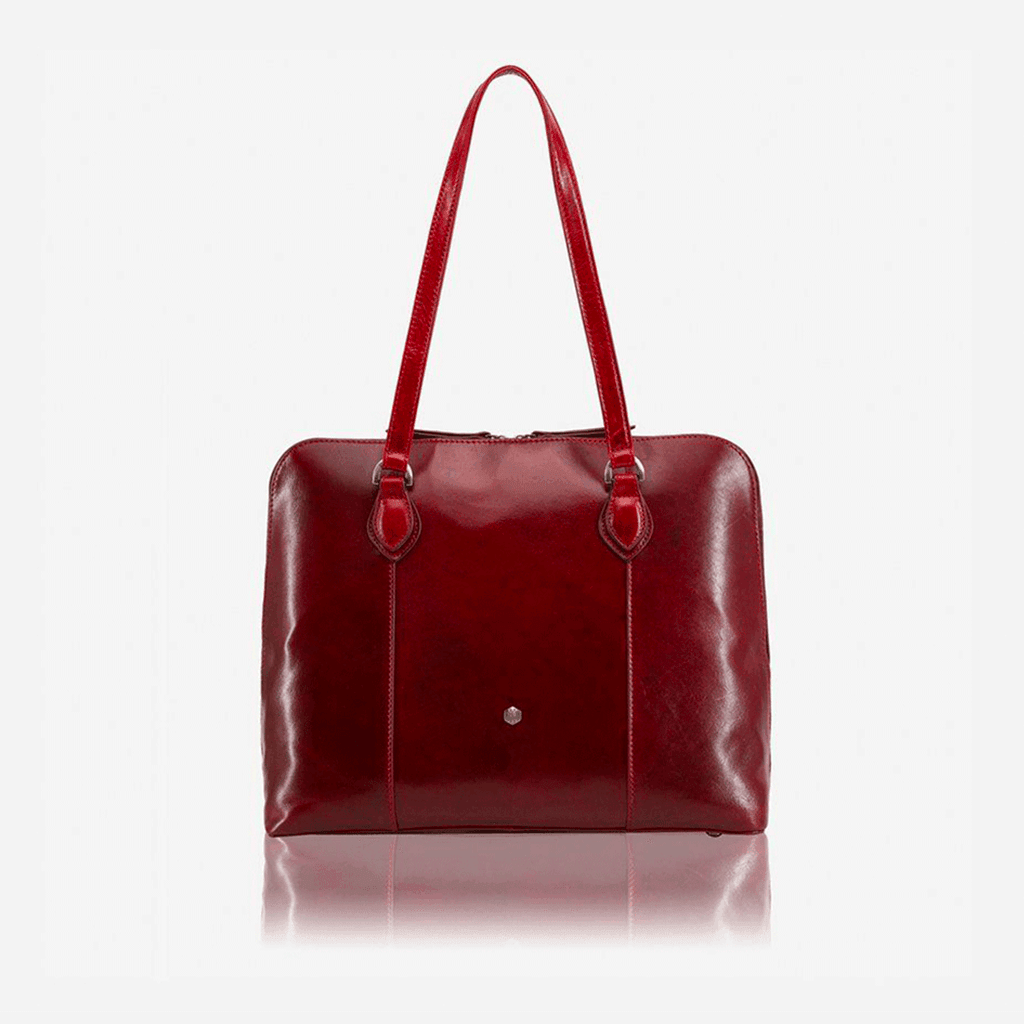 Medium Leather Laptop Handbag, Rust - VirtuousWares:Global