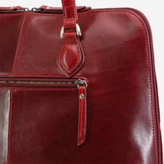 Medium Leather Laptop Handbag, Rust - VirtuousWares:Global