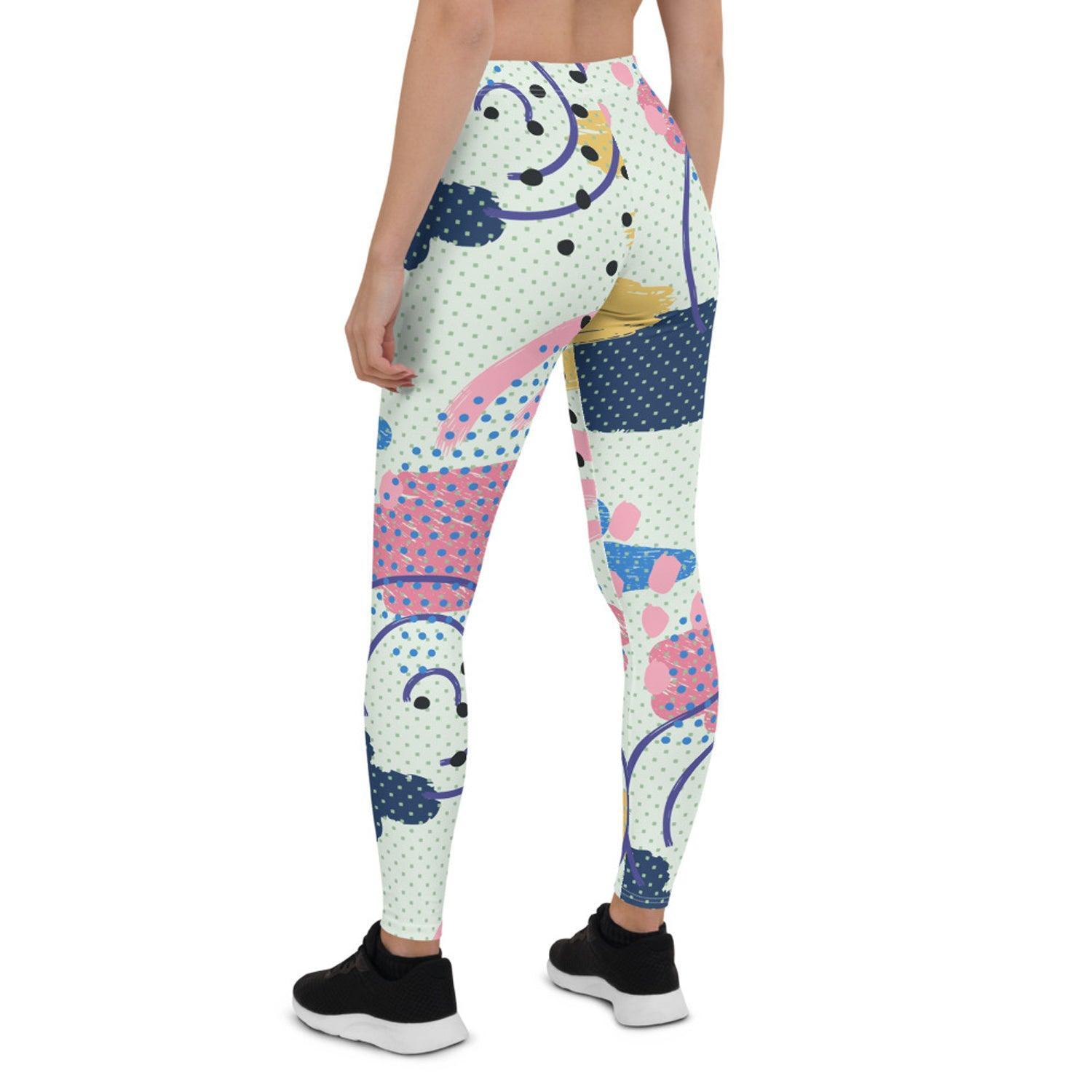 Memphis Pattern Leggings for Women - VirtuousWares:Global