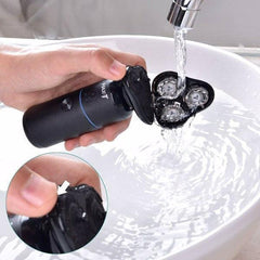 Men Electric Razor Rechargeable Travel Rotary Shaver IPX7 Waterproof - VirtuousWares:Global