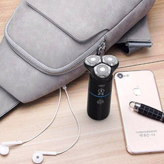 Men Electric Razor Rechargeable Travel Rotary Shaver IPX7 Waterproof - VirtuousWares:Global