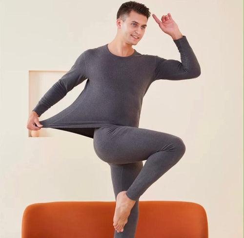 Men's 2-Piece Cotton Thermal Set with Shirt & Pants - VirtuousWares:Global