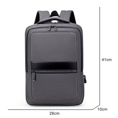 Men's Backpack Multifunction USB Charging Bag Waterproof Oxford Cloth - VirtuousWares:Global