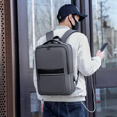 Men's Backpack Multifunction USB Charging Bag Waterproof Oxford Cloth - VirtuousWares:Global