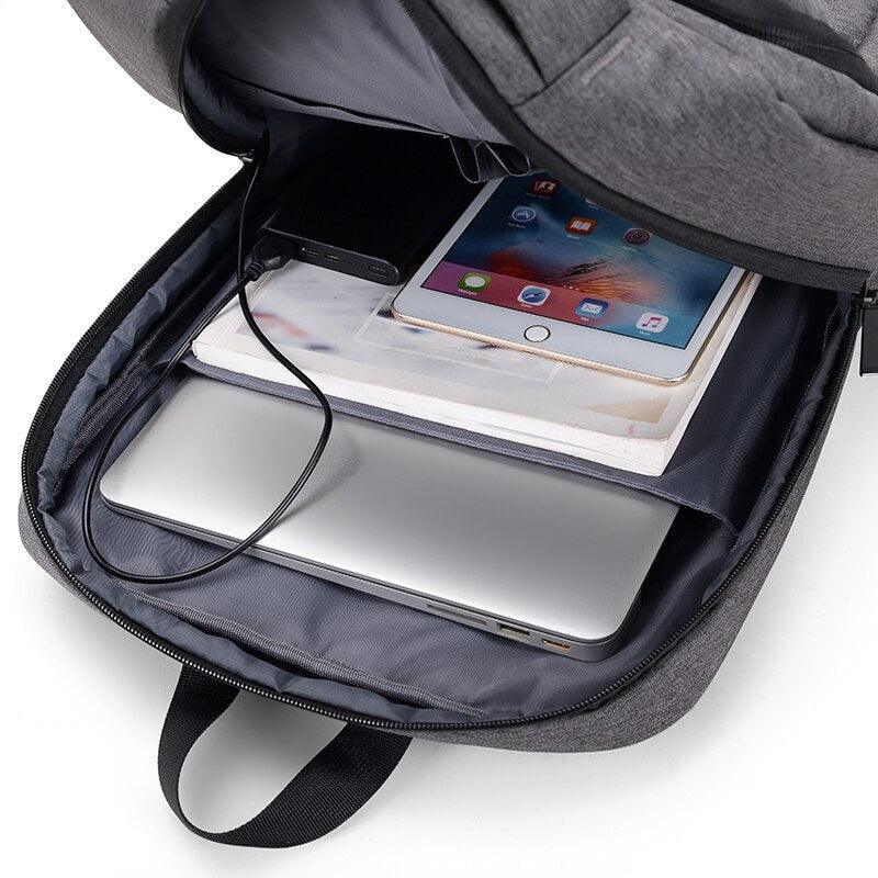 Men's Backpack Multifunction USB Charging Bag Waterproof Oxford Cloth - VirtuousWares:Global