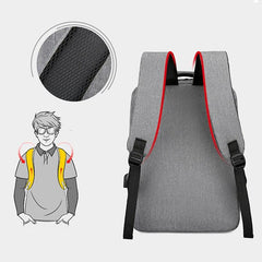 Men's Backpack USB Charging Bag Male Multifunction Waterproof Rucksack - VirtuousWares:Global