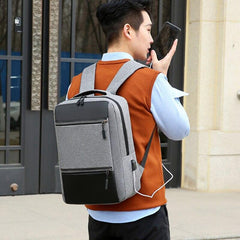 Men's Backpack USB Charging Bag Male Multifunction Waterproof Rucksack - VirtuousWares:Global
