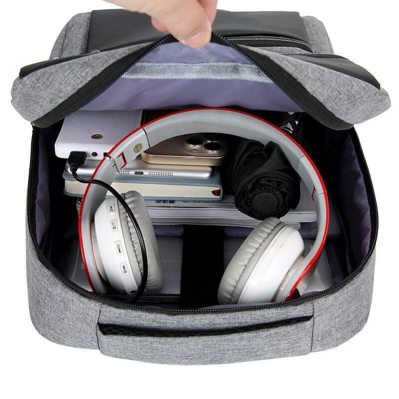 Men's Backpack USB Charging Bag Male Multifunction Waterproof Rucksack - VirtuousWares:Global