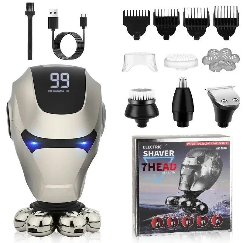 Men's Electric Razor Multi-function Electric Shaver Bald Hair - VirtuousWares:Global