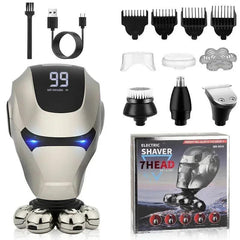 Men's Electric Razor Multi-function Electric Shaver Bald Hair - VirtuousWares:Global