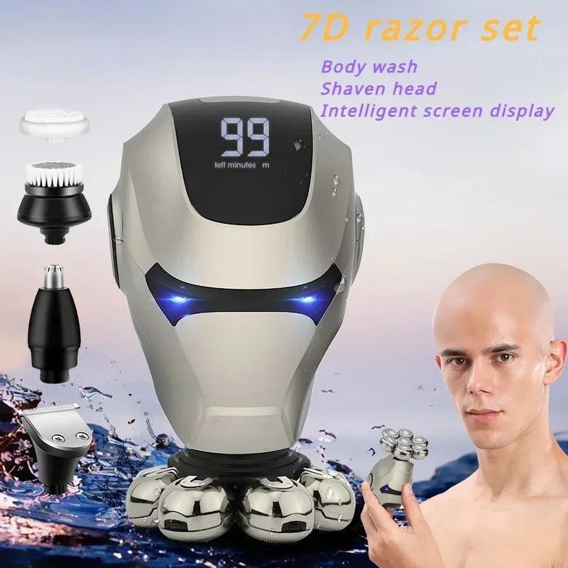 Men's Electric Razor Multi-function Electric Shaver Bald Hair - VirtuousWares:Global