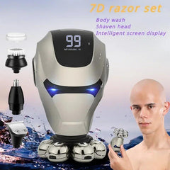 Men's Electric Razor Multi-function Electric Shaver Bald Hair - VirtuousWares:Global