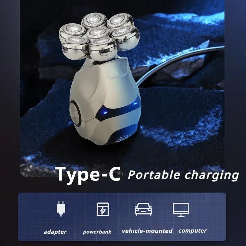 Men's Electric Razor Multi-function Electric Shaver Bald Hair - VirtuousWares:Global