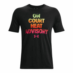 Men’s Short Sleeve T-Shirt Under Armour Basketball Heat Black - VirtuousWares:Global