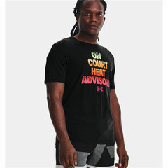 Men’s Short Sleeve T-Shirt Under Armour Basketball Heat Black - VirtuousWares:Global