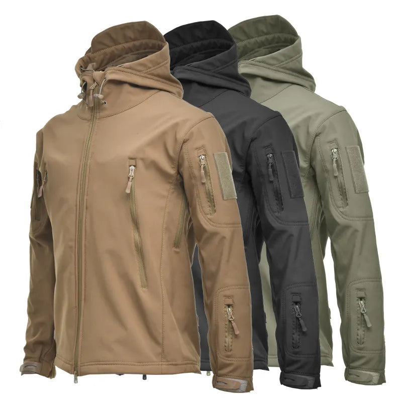 Men US Military Winter Thermal Fleece Tactical Jacket Outdoors Sports - VirtuousWares:Global