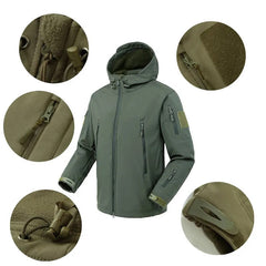 Men US Military Winter Thermal Fleece Tactical Jacket Outdoors Sports - VirtuousWares:Global