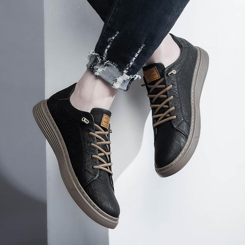 Mens Lace Up Oxford Leather Shoes - VirtuousWares:Global