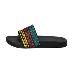 Mens Slide Sandals, Multicolor Print - VirtuousWares:Global