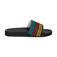 Mens Slide Sandals, Multicolor Print - VirtuousWares:Global