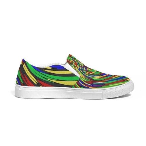 Mens Sneakers, Multicolor Low Top Canvas Slip-on Shoes - 3n2375 - VirtuousWares:Global