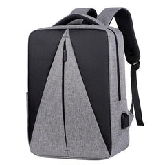 Mens Waterproof Oxford Cloth Backpacks Multifunctional USB Charging - VirtuousWares:Global