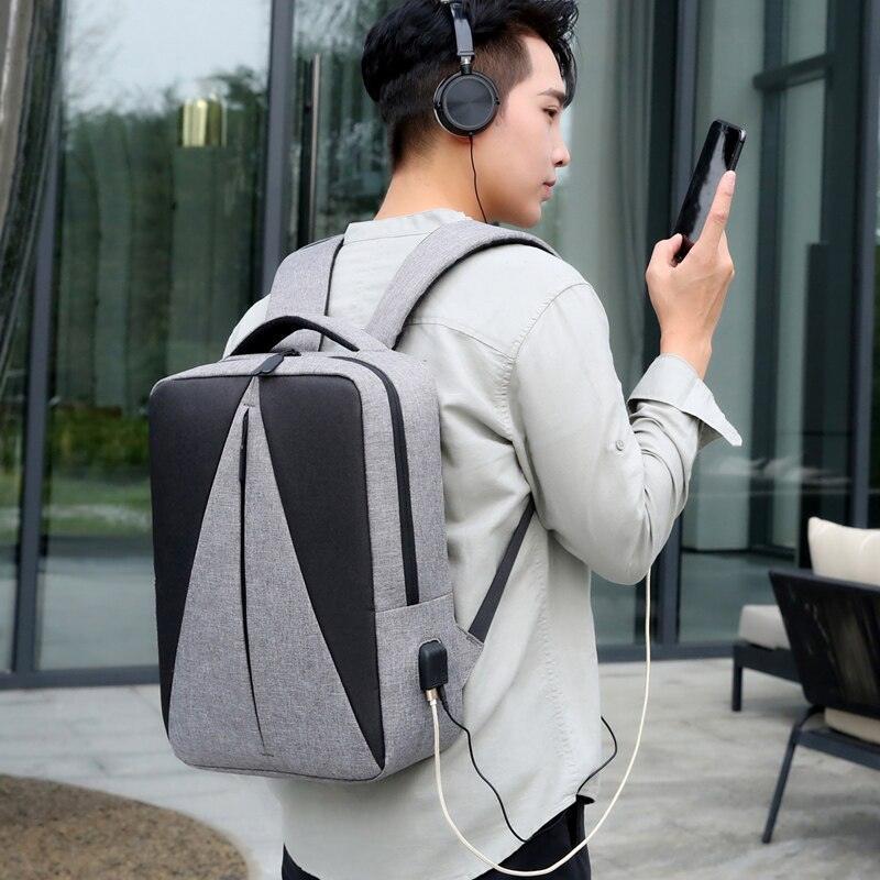 Mens Waterproof Oxford Cloth Backpacks Multifunctional USB Charging - VirtuousWares:Global