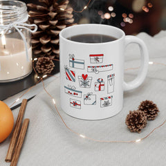 Merry Christmas Mug with Stockings and Presents - VirtuousWares:Global