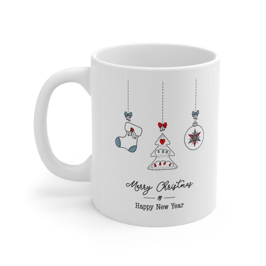 Merry Christmas Mug with Stockings and Presents - VirtuousWares:Global
