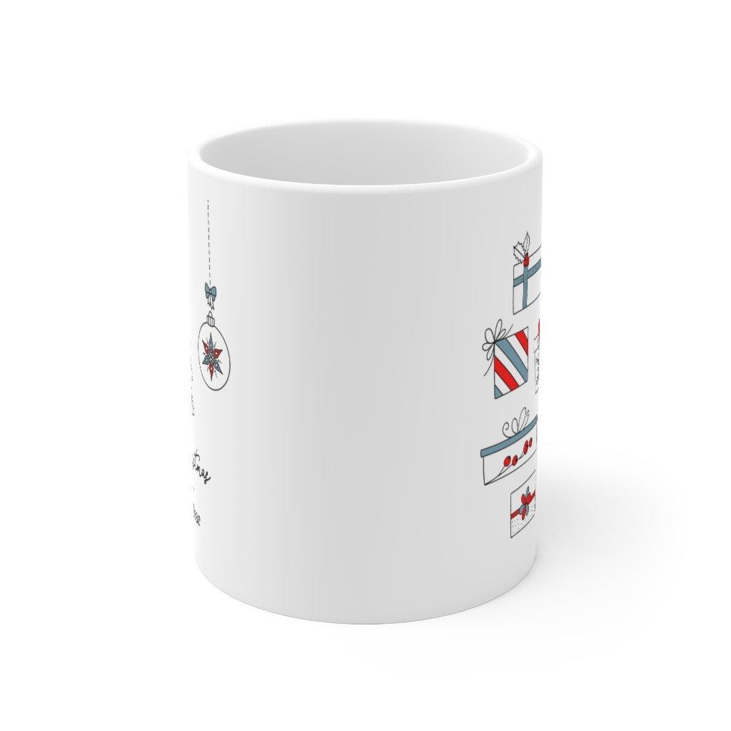 Merry Christmas Mug with Stockings and Presents - VirtuousWares:Global