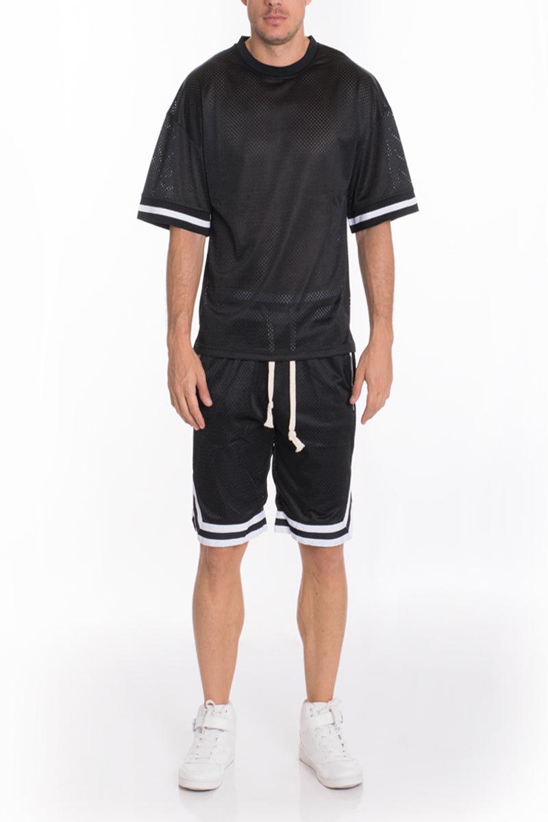 Mesh Jersey Tshirt and Basketball Short Set - VirtuousWares:Global