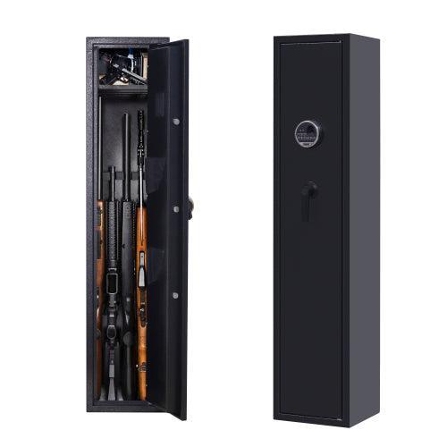 Metal Gun Security Cabinet Fingerprint/Keypad Long Gun Safe Cabinet - VirtuousWares:Global