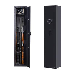 Metal Gun Security Cabinet Fingerprint/Keypad Long Gun Safe Cabinet - VirtuousWares:Global