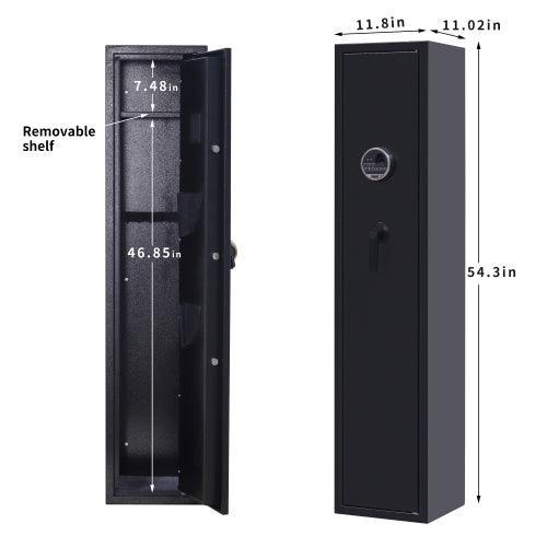 Metal Gun Security Cabinet Fingerprint/Keypad Long Gun Safe Cabinet - VirtuousWares:Global