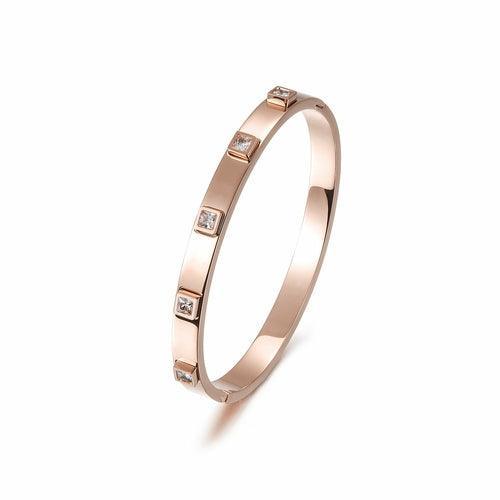 Metal Stone Hinged Bangle - VirtuousWares:Global