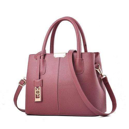 Middle-Aged Pure Color Fashion Messenger Bag - VirtuousWares:Global