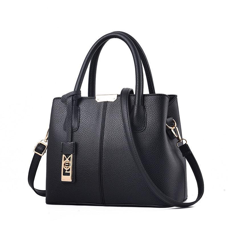 Middle-Aged Pure Color Fashion Messenger Bag - VirtuousWares:Global