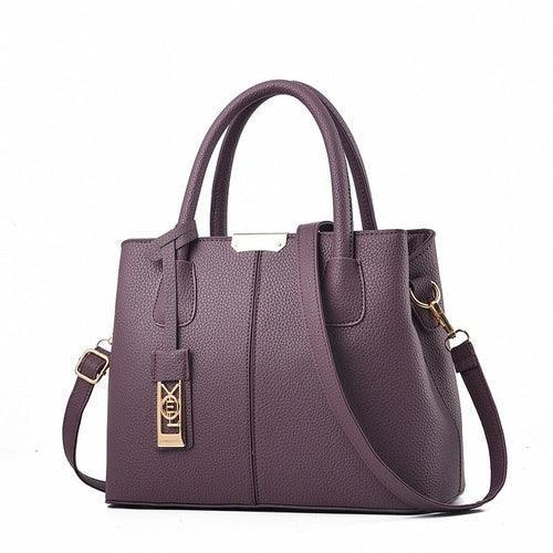 Middle-Aged Pure Color Fashion Messenger Bag - VirtuousWares:Global