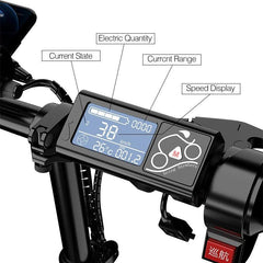MIDONKEY ACE 14 inch Folding Electric Bicycle 48V 400W City Bicycle 48V 10Ah 25Ah Brushless Mini Foldable Electric Bike - VirtuousWares:Global