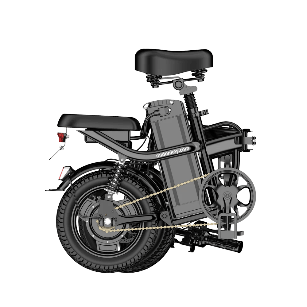 MIDONKEY ACE 14 inch Folding Electric Bicycle 48V 400W City Bicycle 48V 10Ah 25Ah Brushless Mini Foldable Electric Bike - VirtuousWares:Global